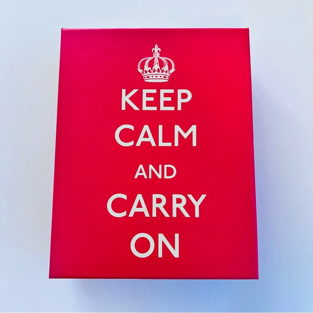 Keep Calm and Carry On Card Set 7 Blank Cards 8 Envelopes Matching Box